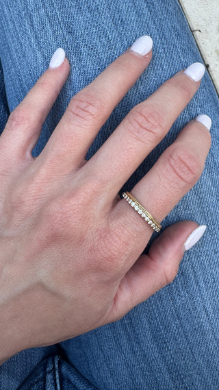 14k Double Layer Eternity Band