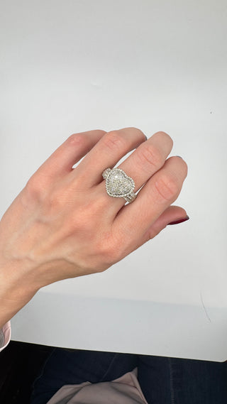 14k Solid Gold Diamond Heart Ring