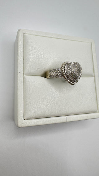 14k Solid Gold Diamond Heart Ring