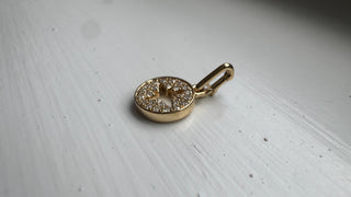 14K Yellow Gold Diamond Starburst Enhancer Charm
