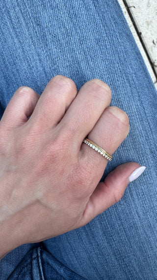 14k Double Layer Eternity Band