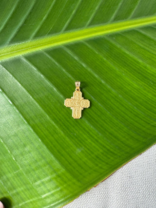 14k cross I am catholic pendant