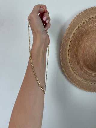 10k Italy curb/ cuban link unique chain 22”