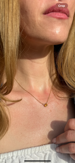 14k Bezel Citrine Pendant Necklace