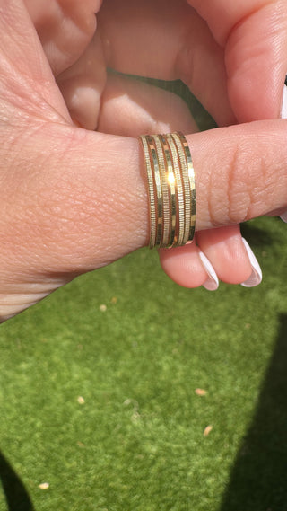 Vintage 10k stacking bands.