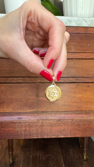 #2 14k Jewish star medallion