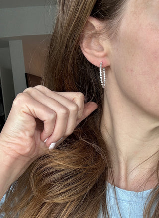 Inside Out Natural Diamond Hoops 1.5 ctw