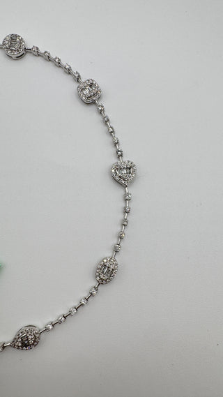 14k mixed shape diamond bracelet