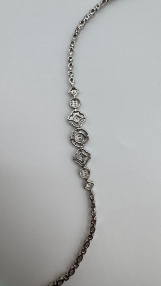14k clover & shapes diamond bracelet