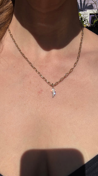 14k Diamond Angel Wing Charm with Clip Enhancer