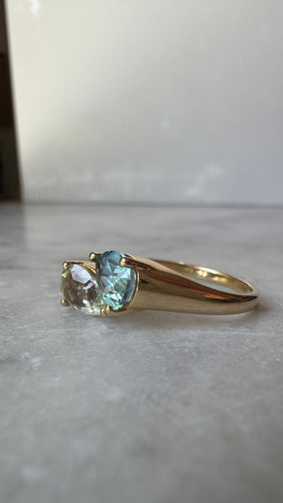 Toi et Moi Pear Ring