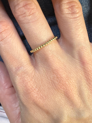10k stacking bead ring