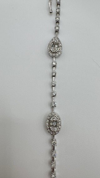 14k mixed shape diamond bracelet