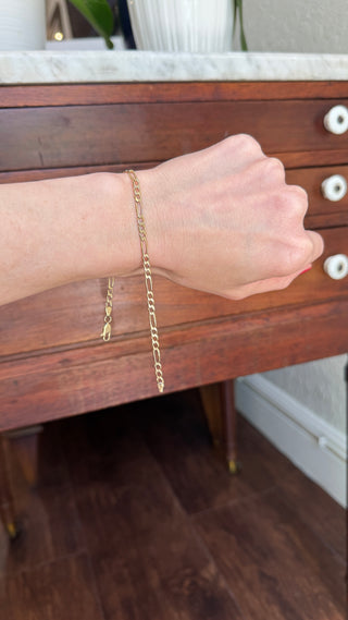 #5. 14k figaro bracelet