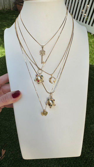 10k Vintage Skeleton Key Charm
