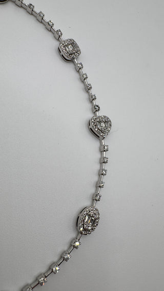 14k mixed shape diamond bracelet
