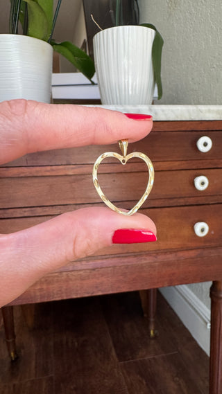#6. 14k Heart Frame Pendant