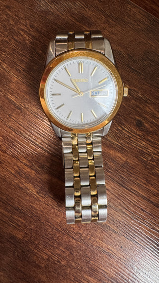 Vintage White face seiko watch