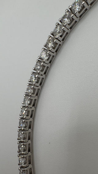 18k 10ctw Natural Diamond Tennis Bracelet
