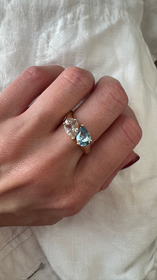 Toi et Moi Pear Ring