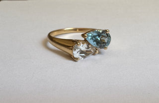 Toi et Moi Pear Ring