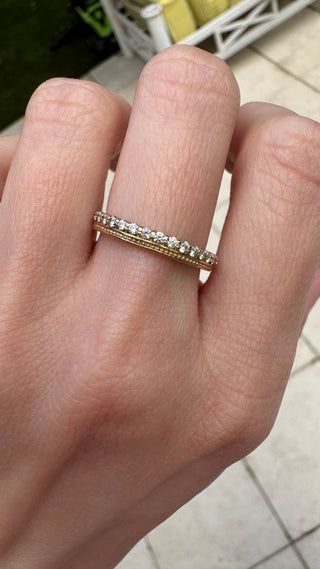 14k Double Layer Eternity Band
