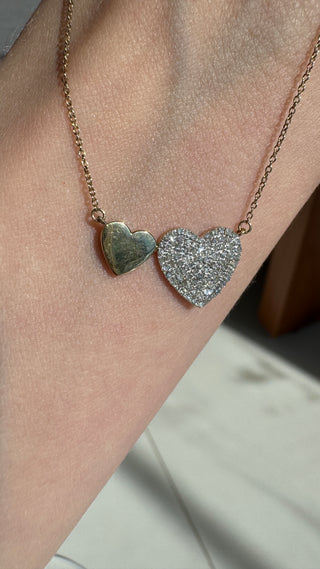Double Heart Diamond Necklace