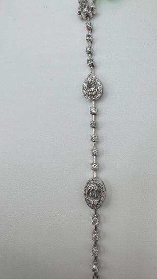 14k mixed shape diamond bracelet
