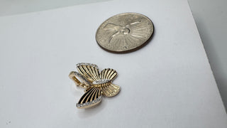 14k Diamond Butterfly Charm with Connector