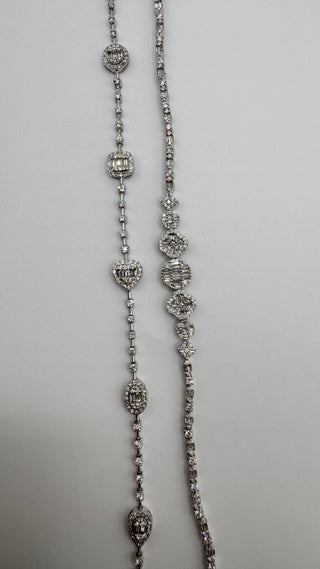 14k clover & shapes diamond bracelet