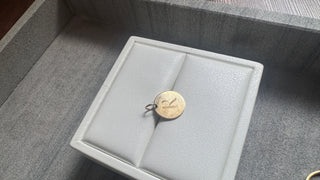 #13 14k R/A Initial Solid Gold Vintage Medallion