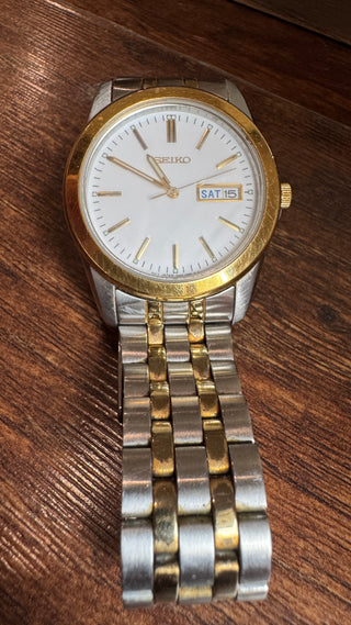 Vintage White face seiko watch