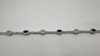 14k natural diamond and sapphire bracelet