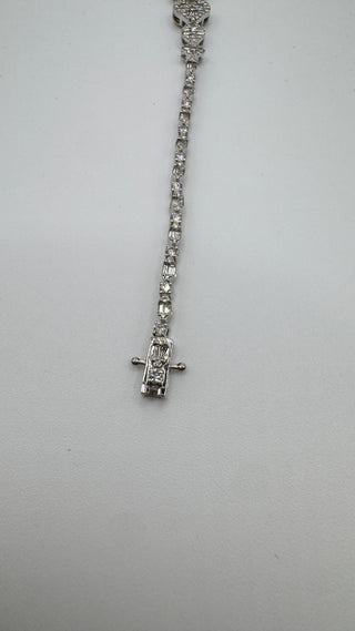 14k clover & shapes diamond bracelet