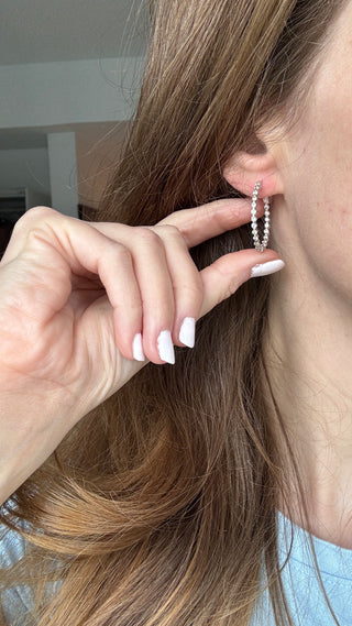 Inside Out Natural Diamond Hoops 1.5 ctw