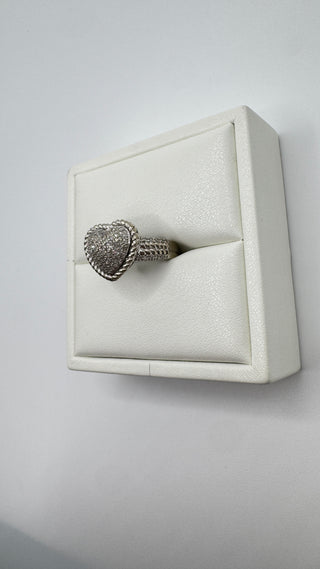 14k Solid Gold Diamond Heart Ring