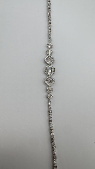14k clover & shapes diamond bracelet