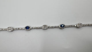14k natural diamond and sapphire bracelet