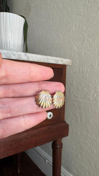 #4. 14k tri-tone shell earrings