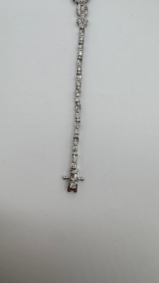 14k clover & shapes diamond bracelet