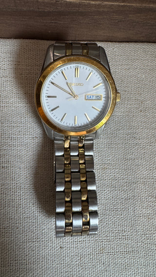 Vintage White face seiko watch