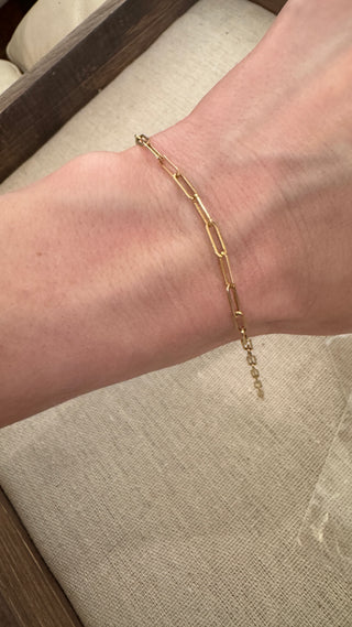 #1. 14k Paperclip Bracelet