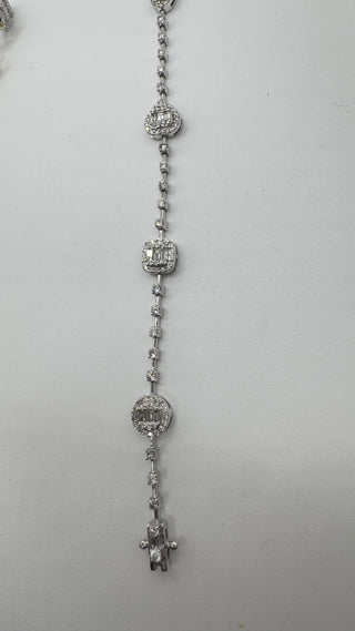 14k mixed shape diamond bracelet