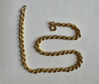 14k Solid Gold Vintage Spiral Link Bracelet