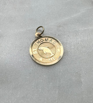 Vintage 14k Solid Gold St Thomas Virgin Islands Medallion