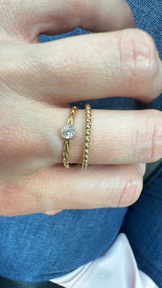 10k stacking bead ring