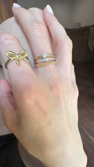 10k stacking bead ring