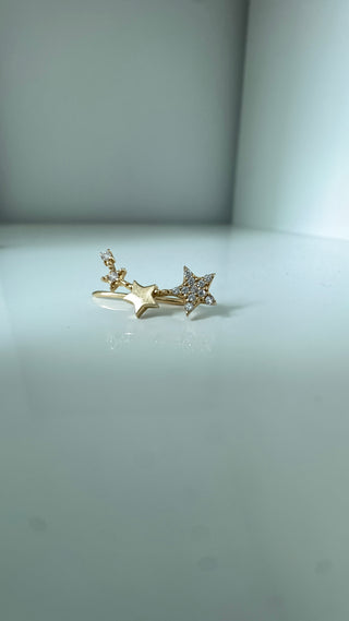 #8 10k Solid Gold Shooting Star Ear Climbers