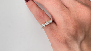 14k Natural Diamond Flower Ring