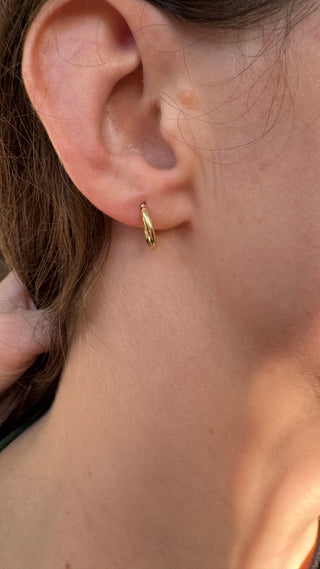 14k Gold Huggie Earrings